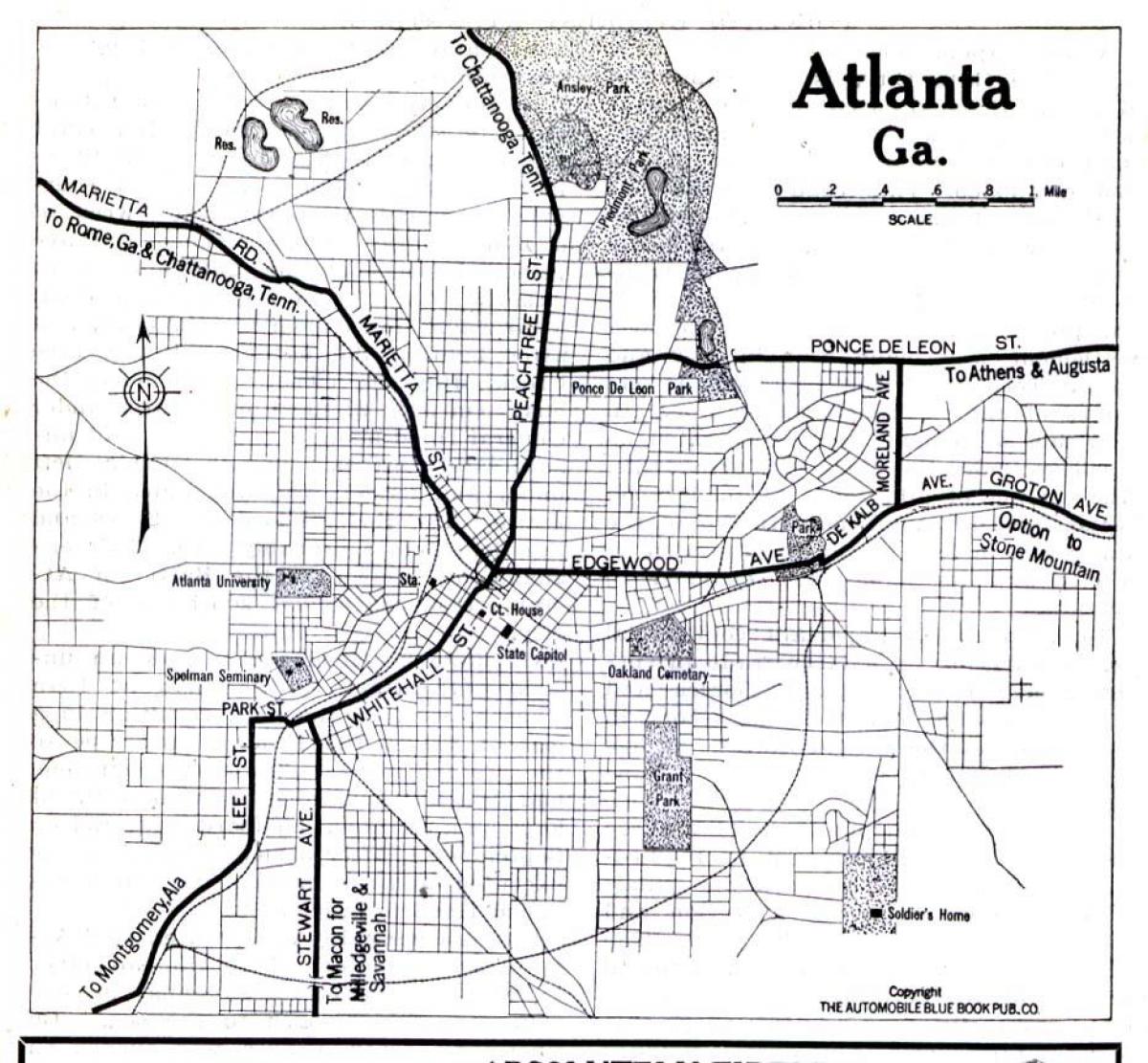 mappa di Atlanta, in Georgia