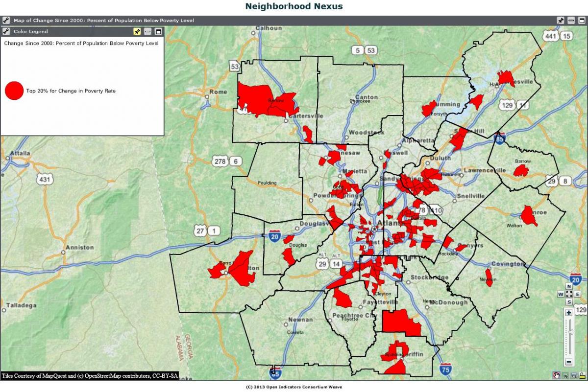 la criminalità mappa di Atlanta