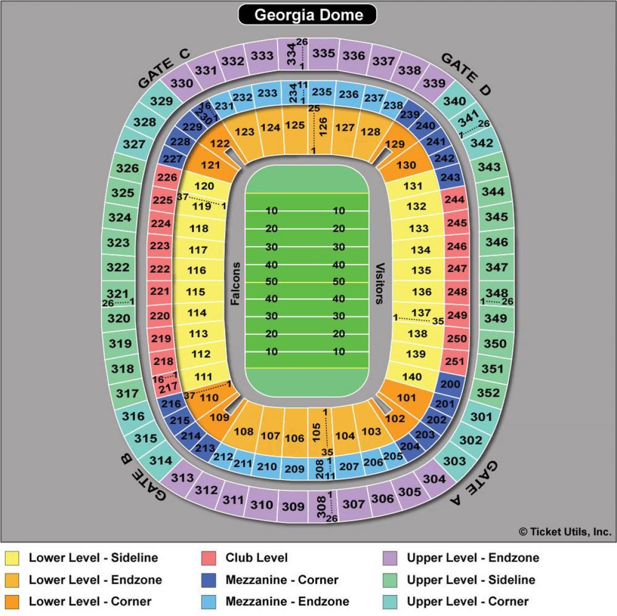 Atlanta Falcons stadio mappa