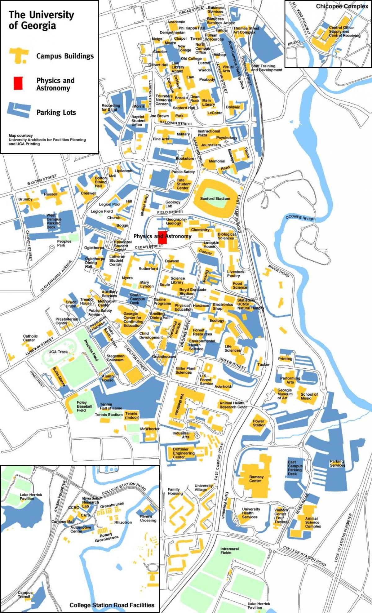 Università della Georgia mappa
