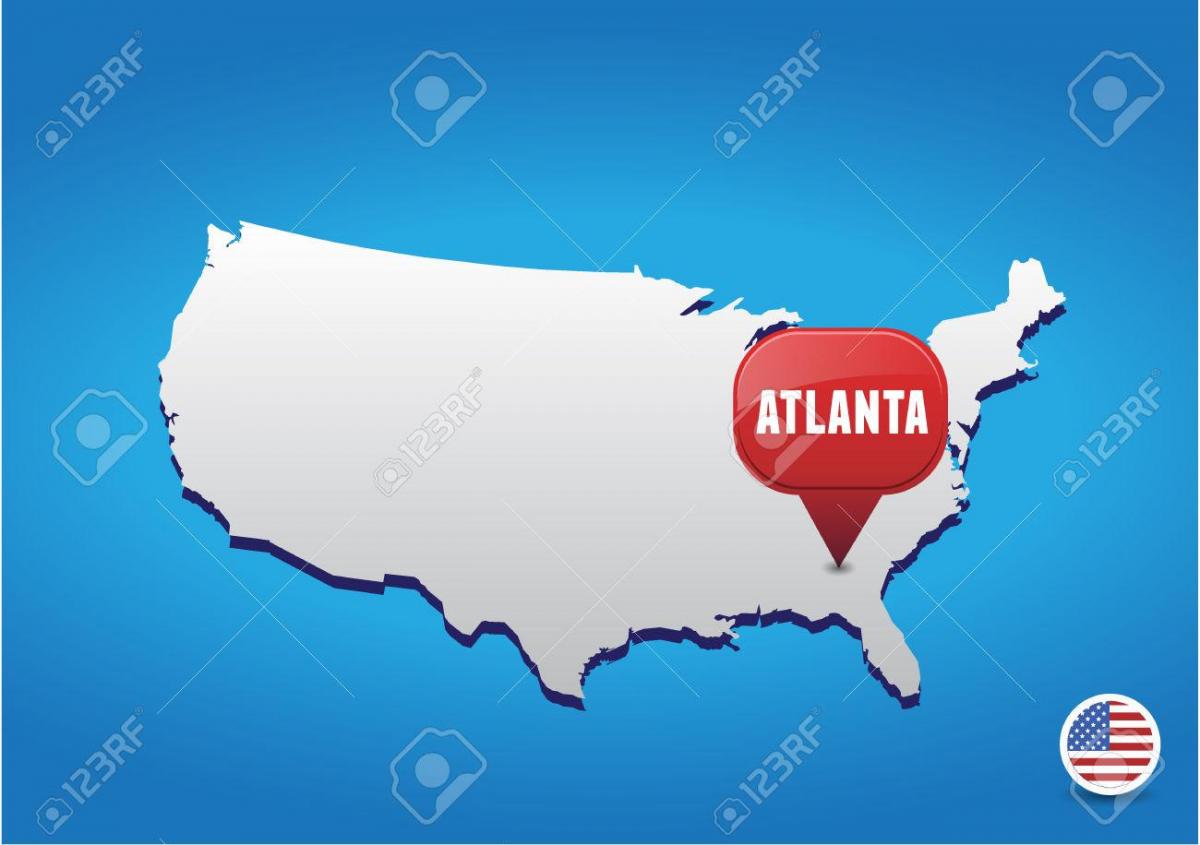 Atlanta, negli USA mappa