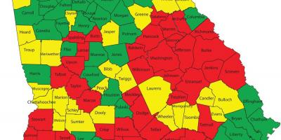Atlanta, in Georgia, mappa della contea