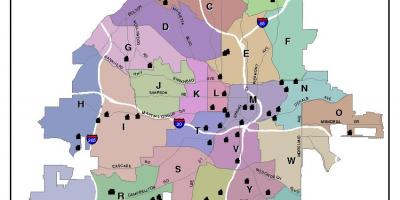 Mappa della zona di Atlanta mappa