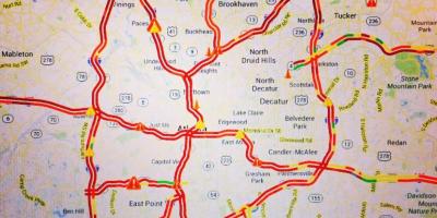 Mappa di Atlanta traffico