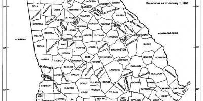 Stato della Georgia mappa