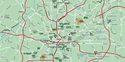 Greater Atlanta mappa dell'area