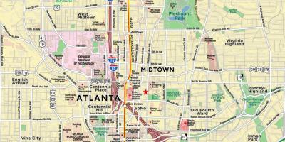 Mappa di midtown Atlanta