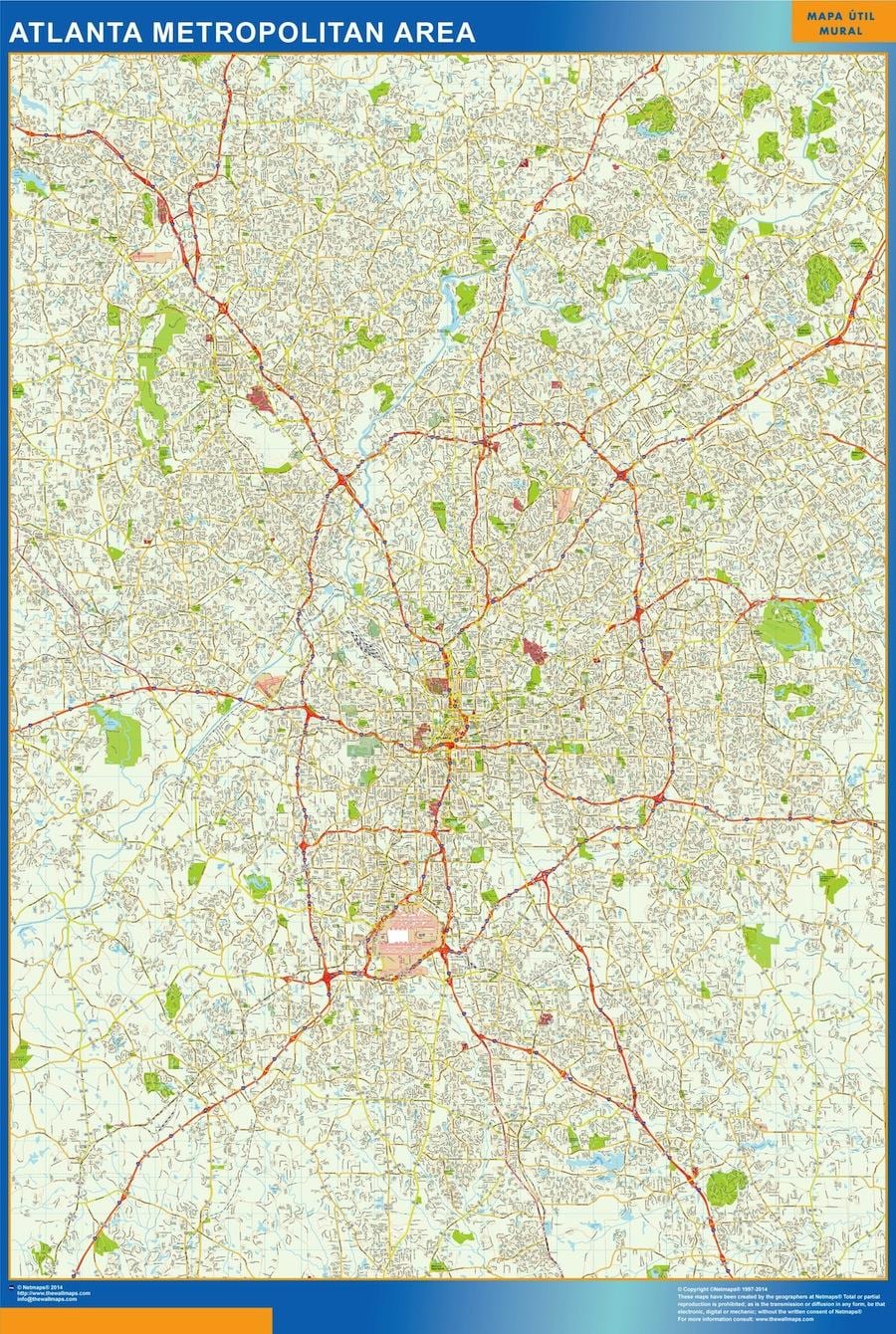 mappa stradale di Atlanta