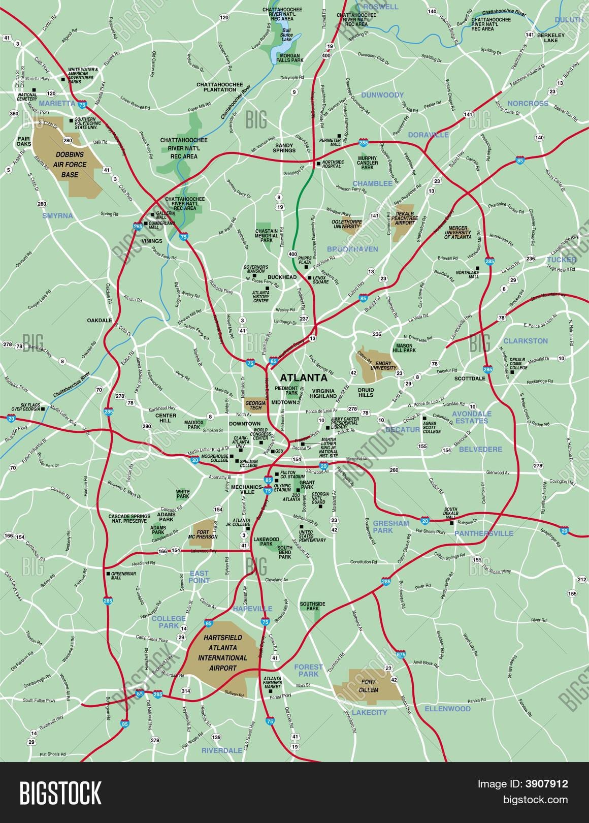 Atlanta mappa