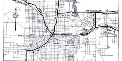 Mappa di Atlanta, in Georgia