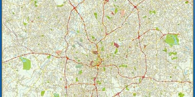 Mappa stradale di Atlanta