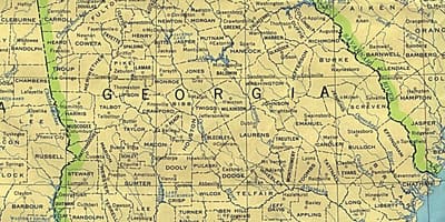 Mappa della città in Georgia