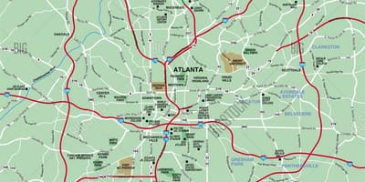 Atlanta mappa
